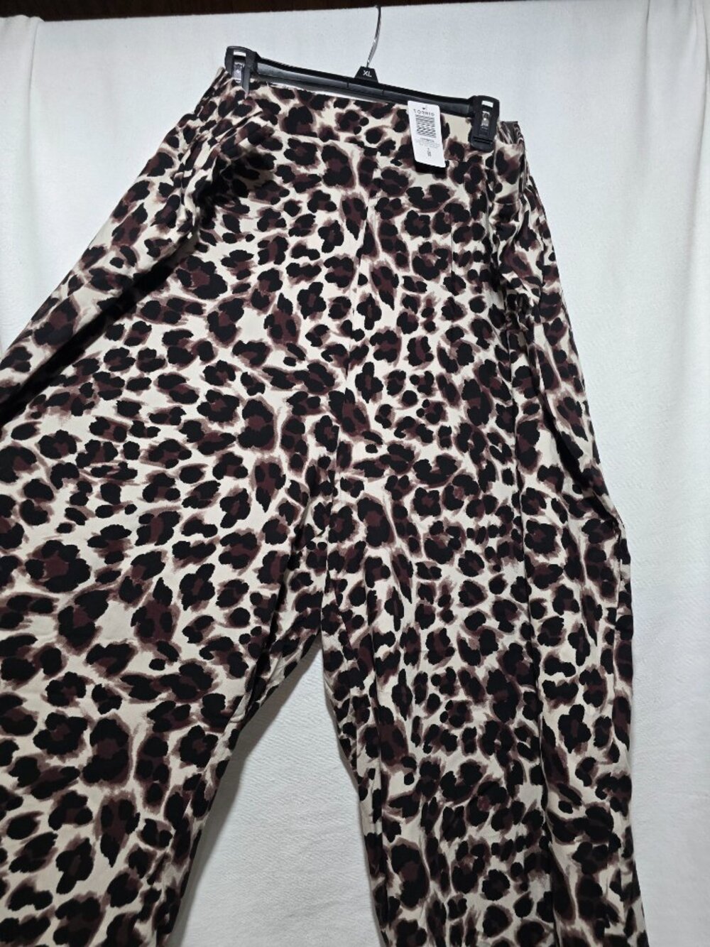 Torrid Asher Leopard Challis Wide Leg High Rise Pants Plus Size 5X / 28 NWT NEW